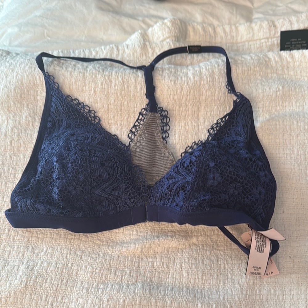 Lace Bralette in Navy Blue